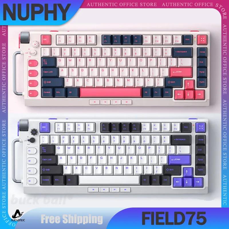 NuPhy Field75 ̸  Ű,   ̹ Ű, PBT Űĸ, 83 Ű, 3  , 2.4G, USB, 